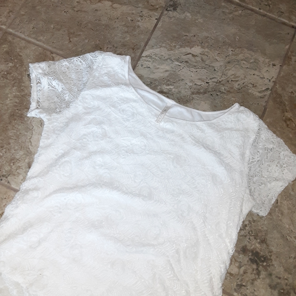 Flower lace t shirt
